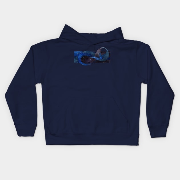 Indigo Bunting Kids Hoodie by Warbler Creative